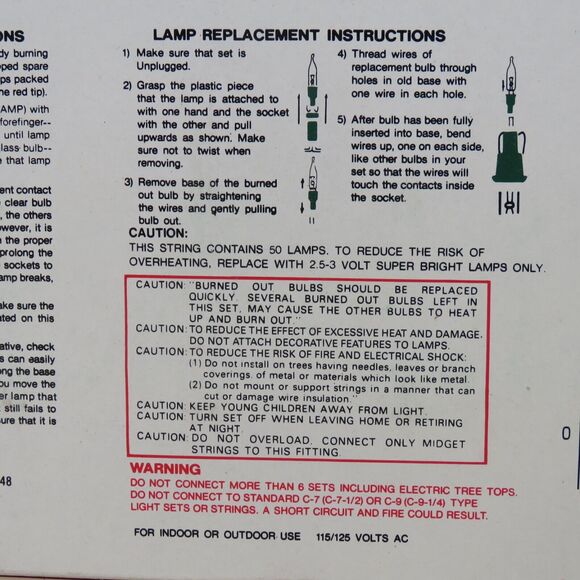 Vintage Christmas String Lights Santa Trim Clear 50 Super Bright Holiday Decor - Picture 9 of 12